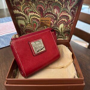 Dooney & Bourke Red / Paisley Florentine Leather Coin Purse